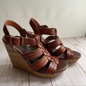 Dolce Vita Brown Wedge Sandal  Size 6-1/2